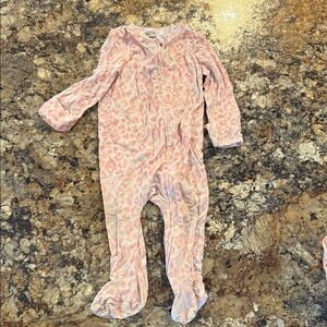 Caden Lane Blush Leopard Kids Footie